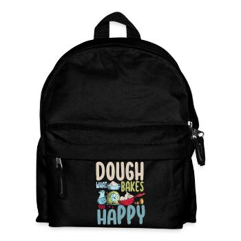 Dough What Bakes You Happy Bakery - Kids' Backpack - black - Front