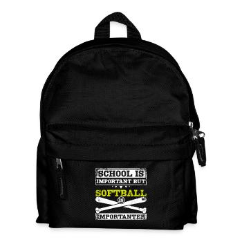 L’école est importante, mais le softball est plus important - Sac à dos Enfant - noir - Devant