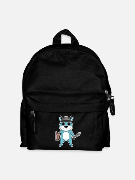 Wikinger Wolf - Kinder Rucksack - Schwarz