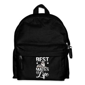 Best mates for life aussie australian shepherd - Kids' Backpack - black - Front