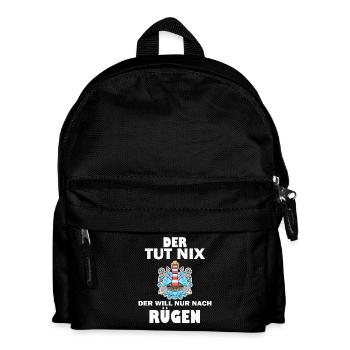 Rügen Ostsee Urlaub - Kinder Rucksack - Schwarz - Vorne