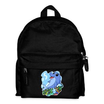 Delfin - Säugetier Meerestier Naturschutz Umwelt - Kinder Rucksack - Schwarz - Vorne