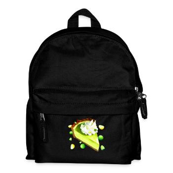 Limettenkuchen Stück Key Lime Pie - Kinder Rucksack - Schwarz - Vorne