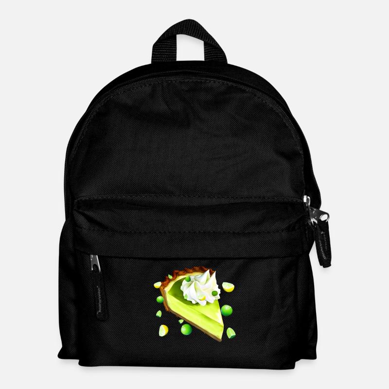 Limettenkuchen Stück Key Lime Pie - Kinder Rucksack - Schwarz