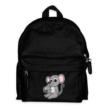 Famille - Souris avec bébé souris - Sac à dos Enfant - noir - Devant