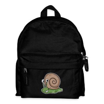 Schnecke - Kinder Rucksack - Schwarz - Vorne