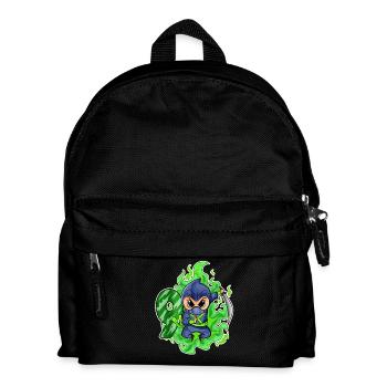 Junge 9 jährig 9. Geburtstag Junge Ninja Grün - Kinder Rucksack - Schwarz - Vorne