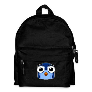 Pinguin Kopf - Kinder Rucksack - Schwarz - Vorne