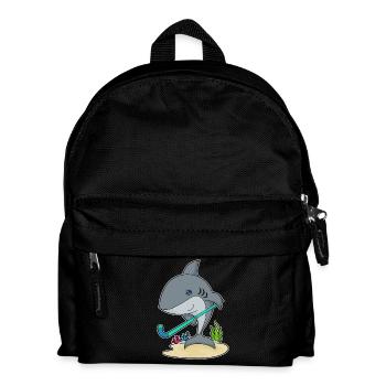 Shark Hockey sur gazon avec un bâton de hockey sur gazon - Sac à dos Enfant - noir - Devant