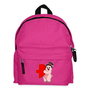 Mariage cœur de marié - Sac à dos Enfant - fuchsia - Devant