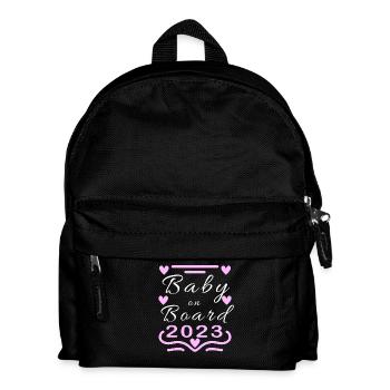 Baby 2023 - Geburt Schwanger 2023 Schwangerschaft - Kinder Rucksack - Schwarz - Vorne