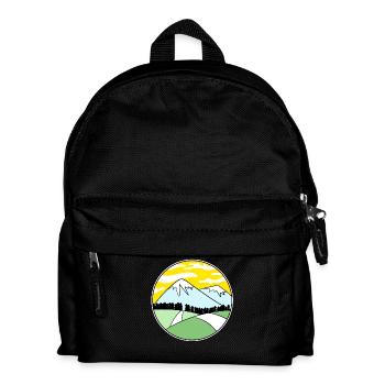 Mountain Mountains Mountain Peaks - Kids' Backpack - black - Front