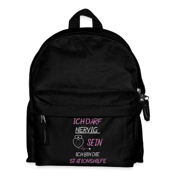 Lustige Stationsschwester Krankenschwester - Kinder Rucksack - Schwarz - Vorne