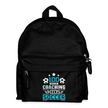 100 days of coaching kids soccer - Kinder Rucksack - Schwarz - Vorne