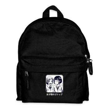 Das gesprächige Duo. Tratschende Manga-Mädchen - Kinder Rucksack - Schwarz - Vorne