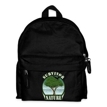 Überlebenskünstler Natur Baum Adler Umwelt - Kinder Rucksack - Schwarz - Vorne