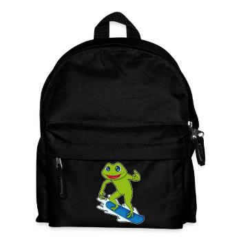 Frog Snowboarder Snowboard - Kids' Backpack - black - Front