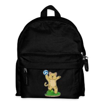 Cat Volleyball Player Volleyball - Kids' Backpack - black - Front