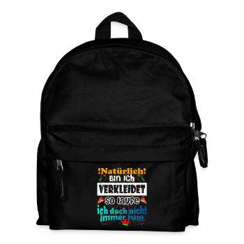 Kostüm Natürlich Verkleidet - Kinder Rucksack - Schwarz - Vorne