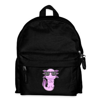 Axolotl avec lunettes de soleil - Sac à dos Enfant - noir - Devant