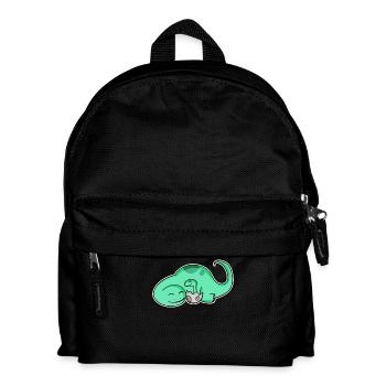 Dinosaurier mit Baby Dinosaurier - Kinder Rucksack - Schwarz - Vorne