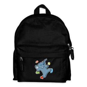 Climbing Elefant Motiv - Kinder Rucksack - Schwarz - Vorne