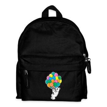 Bär Kinder Motiv Luftballon Luftballons - Kinder Rucksack - Schwarz - Vorne