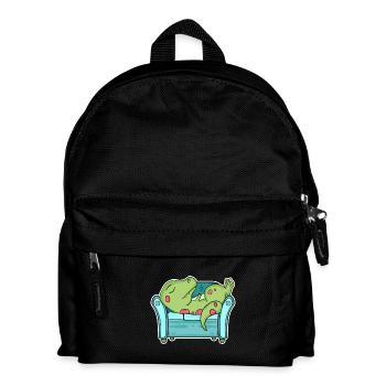 Dinosaurier Bett Schlafen Müde - Kinder Rucksack - Schwarz - Vorne