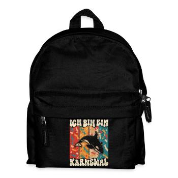 Ich Bin ein Karnewal Karneval Fasching - Kinder Rucksack - Schwarz - Vorne