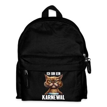 Ich Bin Kein Karnewal Anti Karneval Fasching - Kinder Rucksack - Schwarz - Vorne