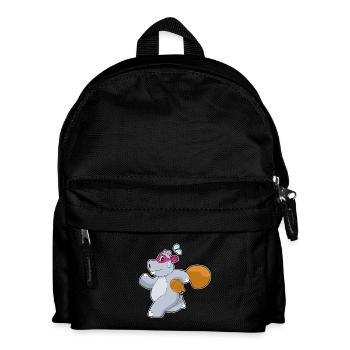 Sac d’argent du bandit hippopotame - Sac à dos Enfant - noir - Devant