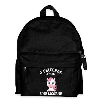 licorne, animal fantastique - Sac à dos Enfant - noir - Devant