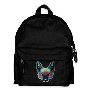 Neon Fox Head Art - Kids' Backpack - black - Front
