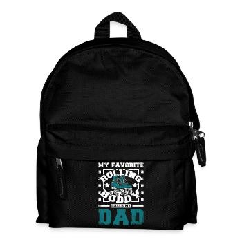 My favorite inline skater calls me dad - Kids' Backpack - black - Front