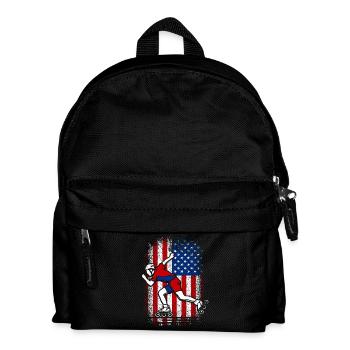 Usa american flag rollerblade inline skating - Kids' Backpack - black - Front