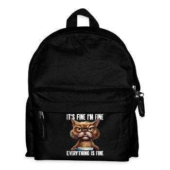Its Fine Im Fine Everything Is Fine - Kids' Backpack - black - Front