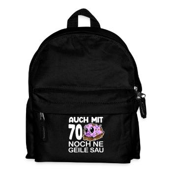 70. Geburtstag Sau Spruch lustig Geschenk - Kinder Rucksack - Schwarz - Vorne