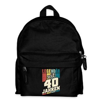 40. Geburtstag Legendär Seit 40 Jahren Legende 40 - Kinder Rucksack - Schwarz - Vorne
