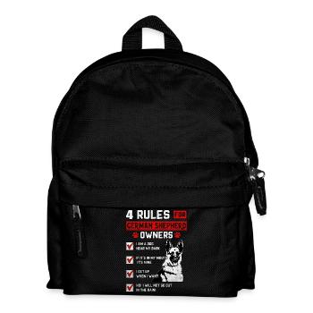 4 règles pour les propriétaires de berger allemand - Sac à dos Enfant - noir - Devant