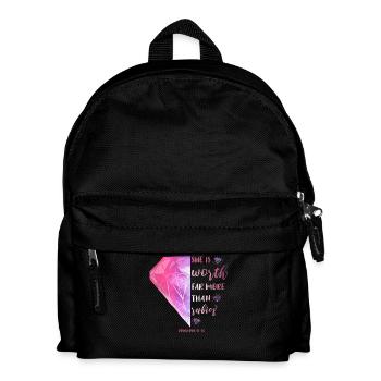 Religious motif Bible verse - Kids' Backpack - black - Front