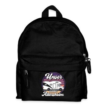 Mobiler Camper Outdoor Design - Kinder Rucksack - Schwarz - Vorne