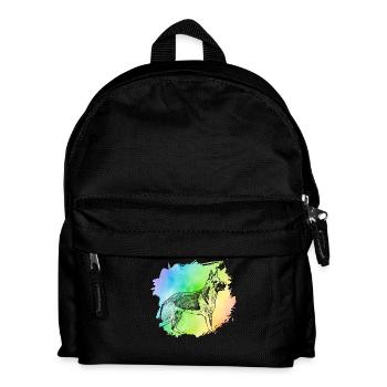Deutscher Schäferhund - Kinder Rucksack - Schwarz - Vorne