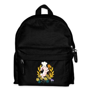 Cuisine de Pâques Cuisinier Cuillère de cuisson Lapin de Pâques Cuisinier - Sac à dos Enfant - noir - Devant