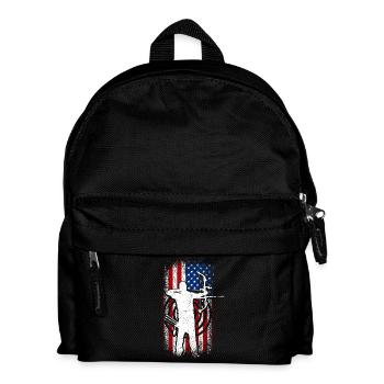 États-Unis Drapeau patriotique américain 4 juillet Tir à l’arc - Sac à dos Enfant - noir - Devant