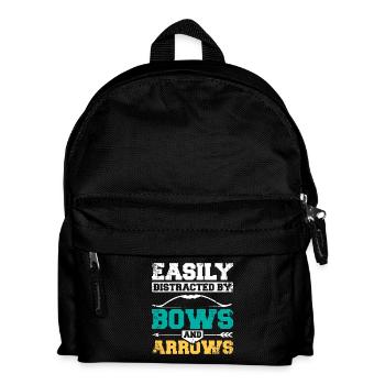 Easily distracted by bow and arrow - Kids' Backpack - black - Front