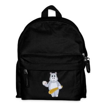 Hippo Baseball Baseball Bat - Kids' Backpack - black - Front