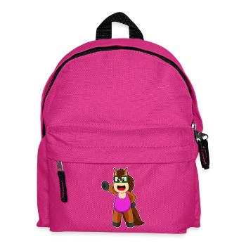 Maillot de bain de natation à cheval d’été - Sac à dos Enfant - fuchsia - Devant