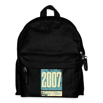 2007 Geboren Geburtstag Geburtsjahr - Kinder Rucksack - Schwarz - Vorne