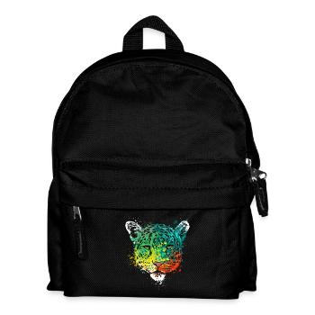 Splash Art Wildcat Cheetah Head - Sac à dos Enfant - noir - Devant