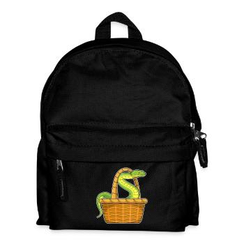 Schlange Korb - Kinder Rucksack - Schwarz - Vorne